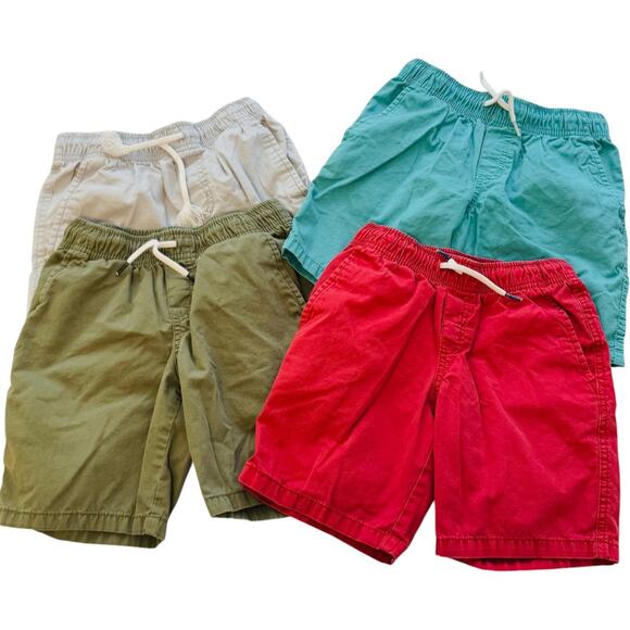 Cat & Jack Shorts Bundle Elastic Waist Drawstring Red Teal Gray Olive Size S - Picture 1 of 9